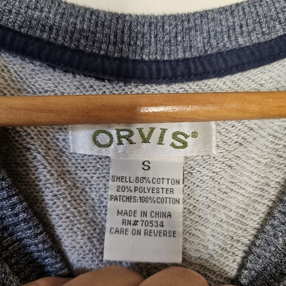 Orvis Crew Sweater Buffalo Plaid Gray Black Size Small - Picture 3 of 7
